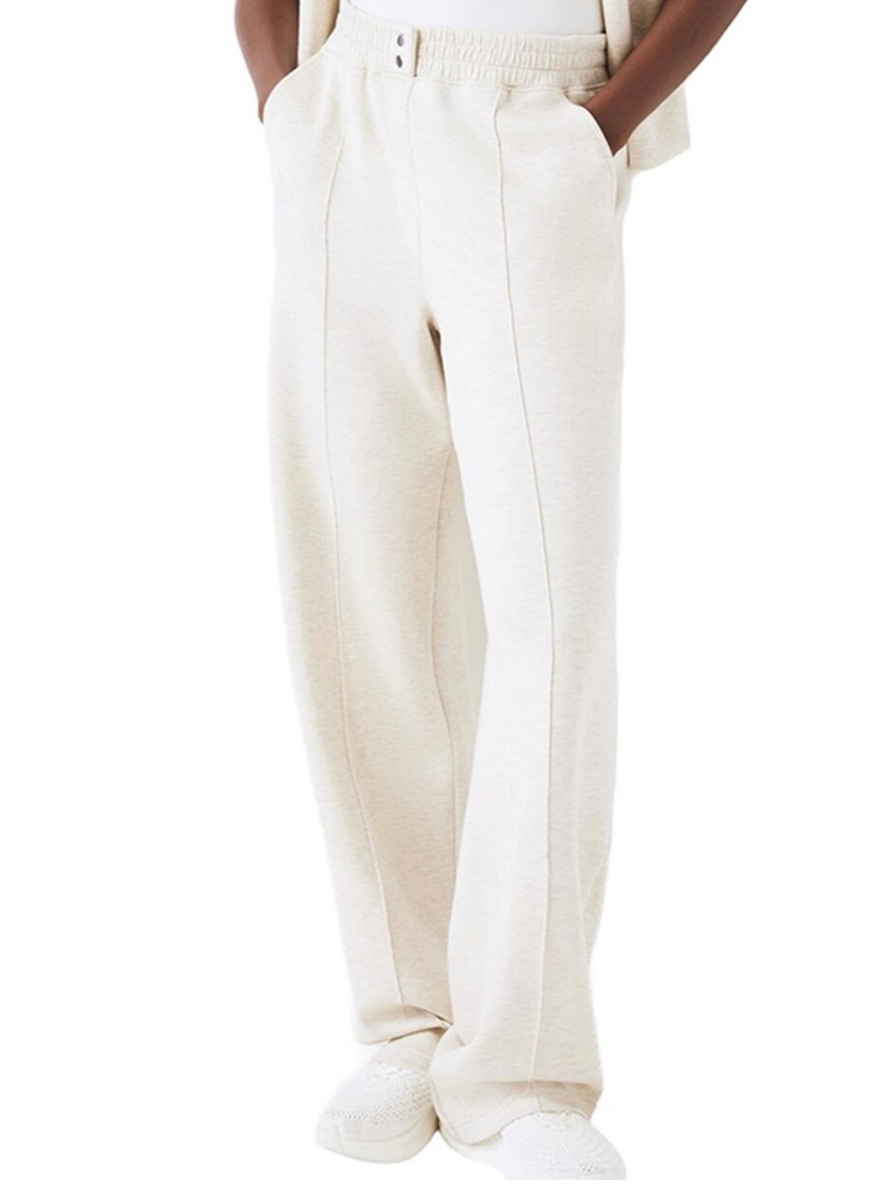 SPANX New Brushed AE Straight Legging in Heather Cream NWT
Size S
